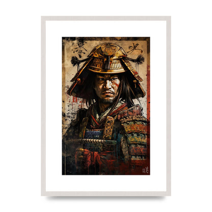 Samurai in Battle Regalia Decorative Artwork