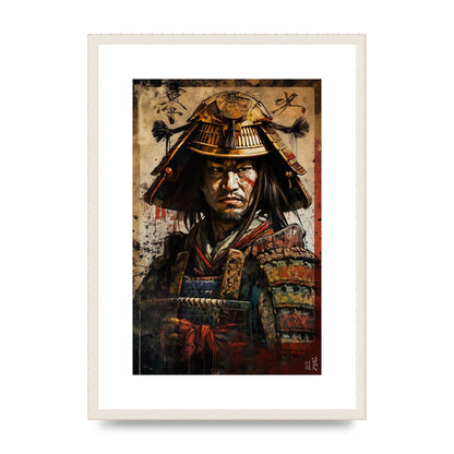 Samurai in Battle Regalia Decorative Artwork