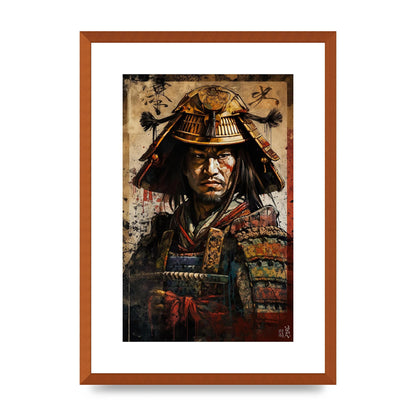 Samurai in Battle Regalia Decorative Artwork