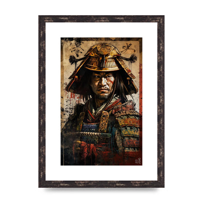 Samurai in Battle Regalia Decorative Artwork
