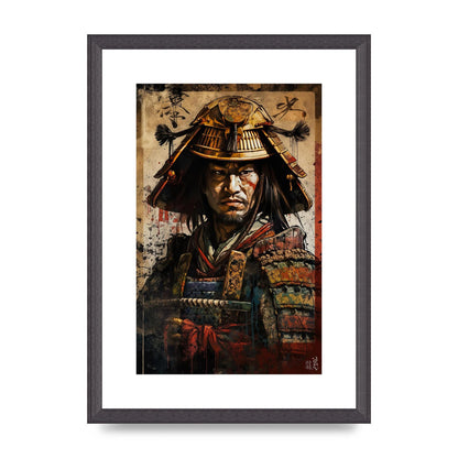 Samurai in Battle Regalia Decorative Artwork