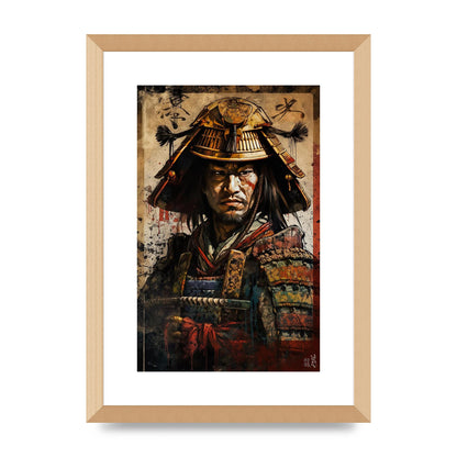 Samurai in Battle Regalia Decorative Artwork