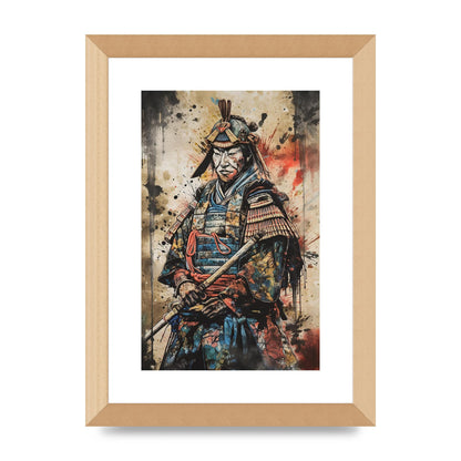 Dynamic Samurai Painting with Textured Background
