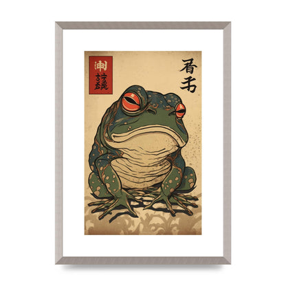 Japanese Frog Illustration with Cultural Significance