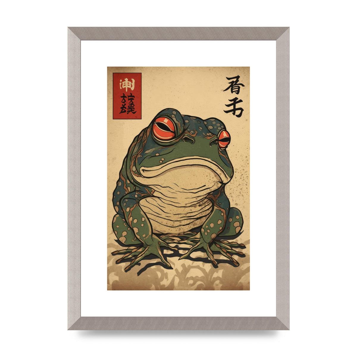 Japanese Frog Illustration with Cultural Significance