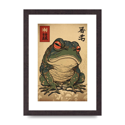Japanese Frog Illustration with Cultural Significance
