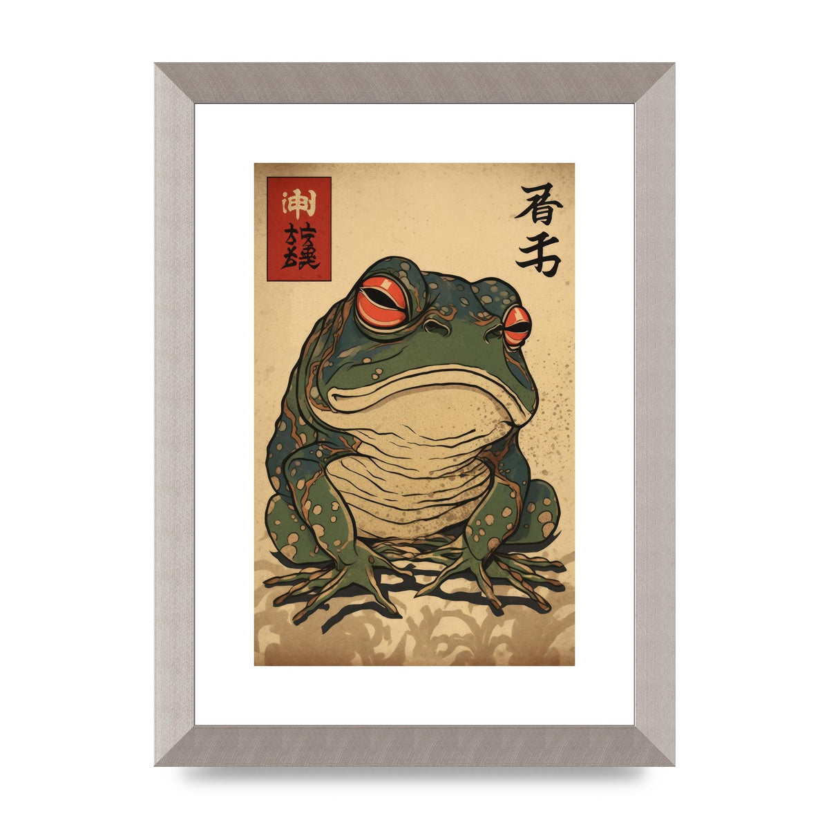 Japanese Frog Illustration with Cultural Significance