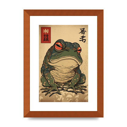 Japanese Frog Illustration with Cultural Significance