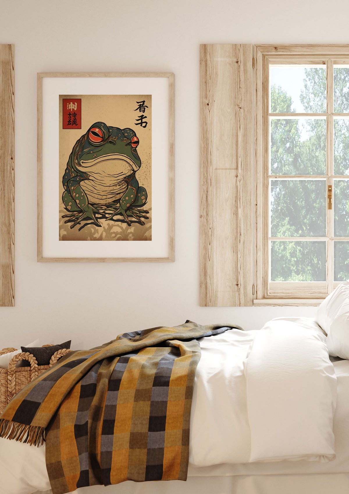 Japanese Frog Illustration with Cultural Significance