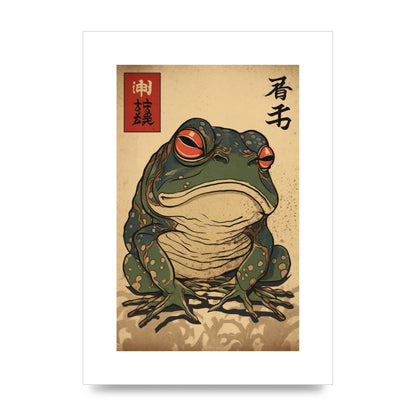 Japanese Frog Illustration with Cultural Significance