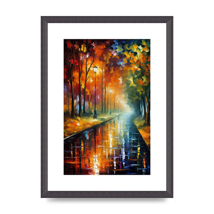 Atmospheric Autumnal Park Pathway Painting