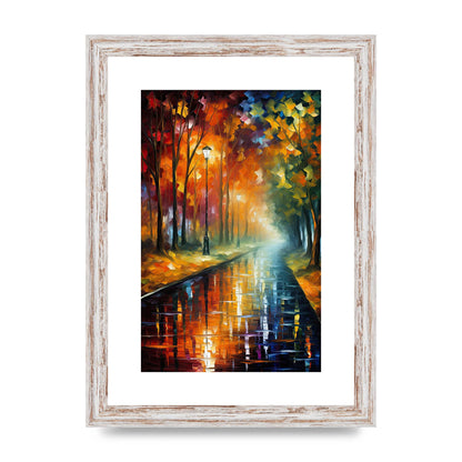 Atmospheric Autumnal Park Pathway Painting