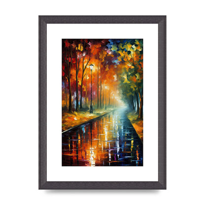 Atmospheric Autumnal Park Pathway Painting