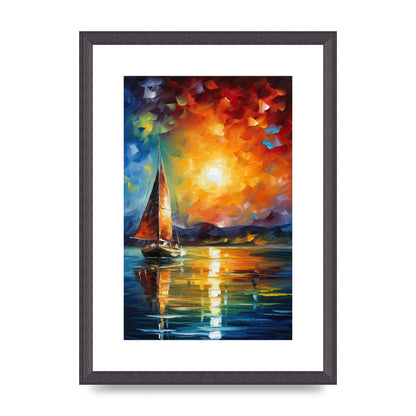 Sunset Sailing Adventure Impressionist Artwork