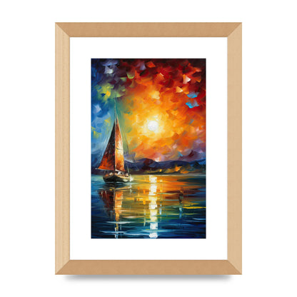 Sunset Sailing Adventure Impressionist Artwork