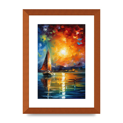 Sunset Sailing Adventure Impressionist Artwork