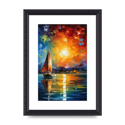 Sunset Sailing Adventure Impressionist Artwork