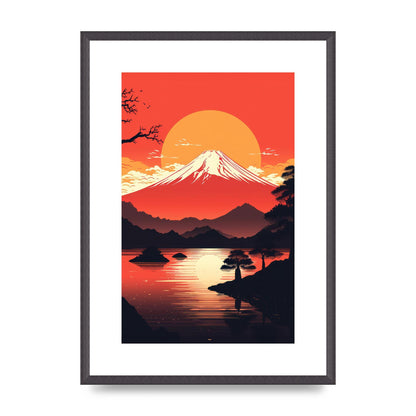 Stark Silhouettes of Mt Fuji at Sunset