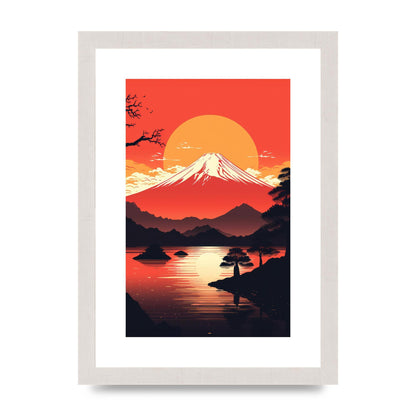 Stark Silhouettes of Mt Fuji at Sunset