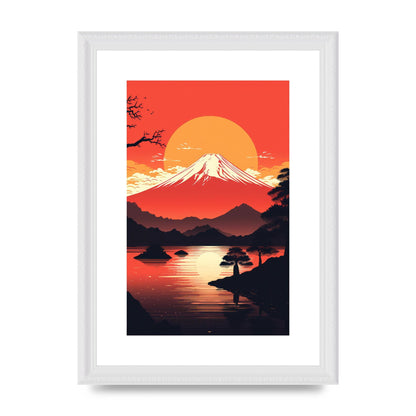 Stark Silhouettes of Mt Fuji at Sunset