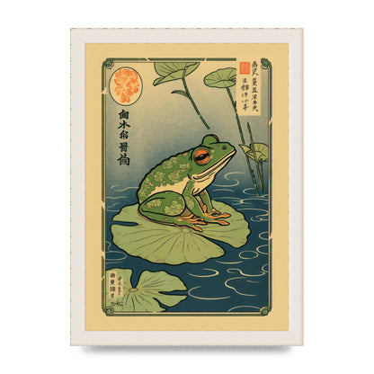 Zen-inspired Art Frog on Lily Pad