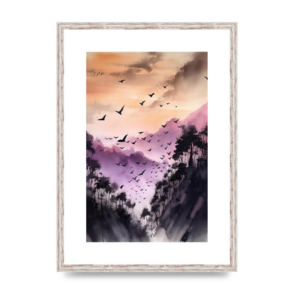 Swift Sumi-e Whispering Swallow in Twilight