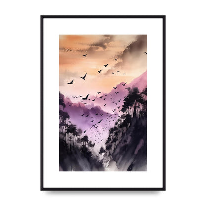 Swift Sumi-e Whispering Swallow in Twilight