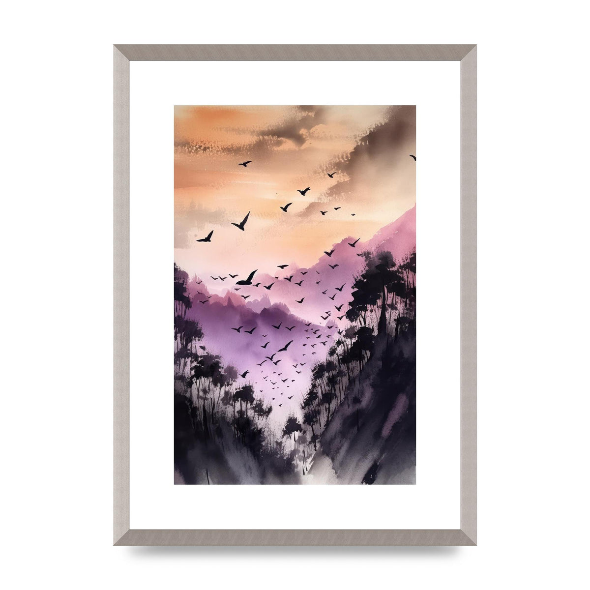 Swift Sumi-e Whispering Swallow in Twilight