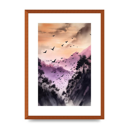 Swift Sumi-e Whispering Swallow in Twilight