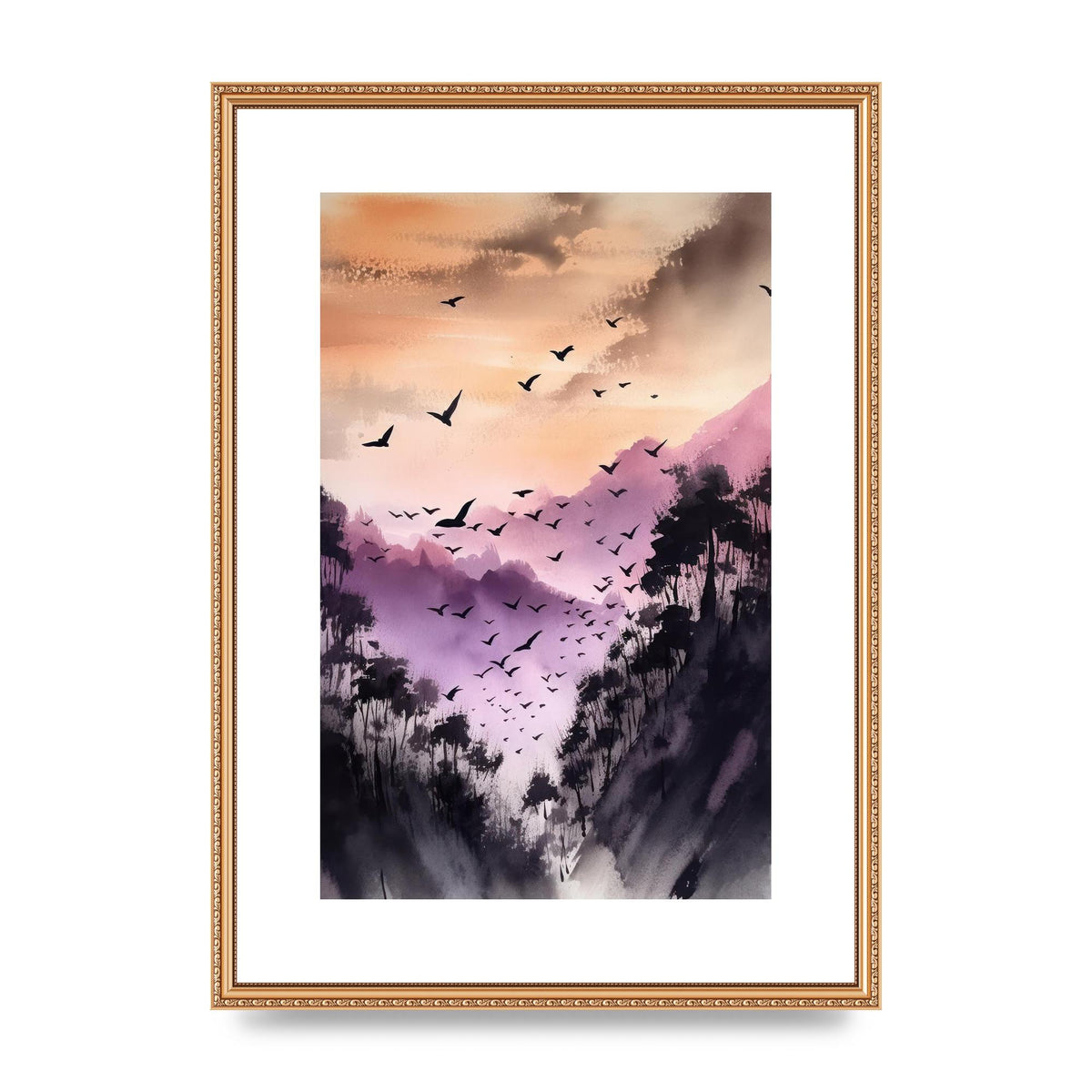 Swift Sumi-e Whispering Swallow in Twilight