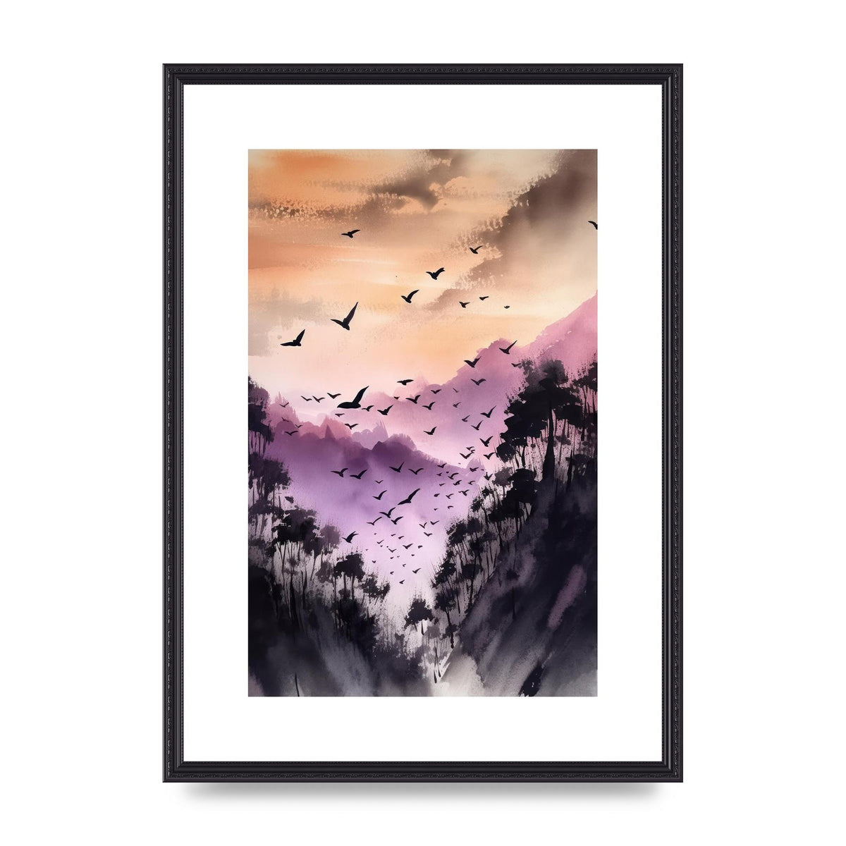 Swift Sumi-e Whispering Swallow in Twilight