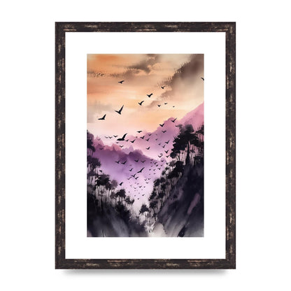 Swift Sumi-e Whispering Swallow in Twilight