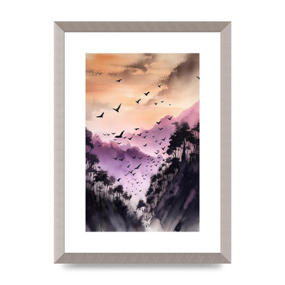 Swift Sumi-e Whispering Swallow in Twilight