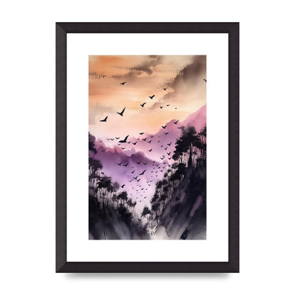 Swift Sumi-e Whispering Swallow in Twilight