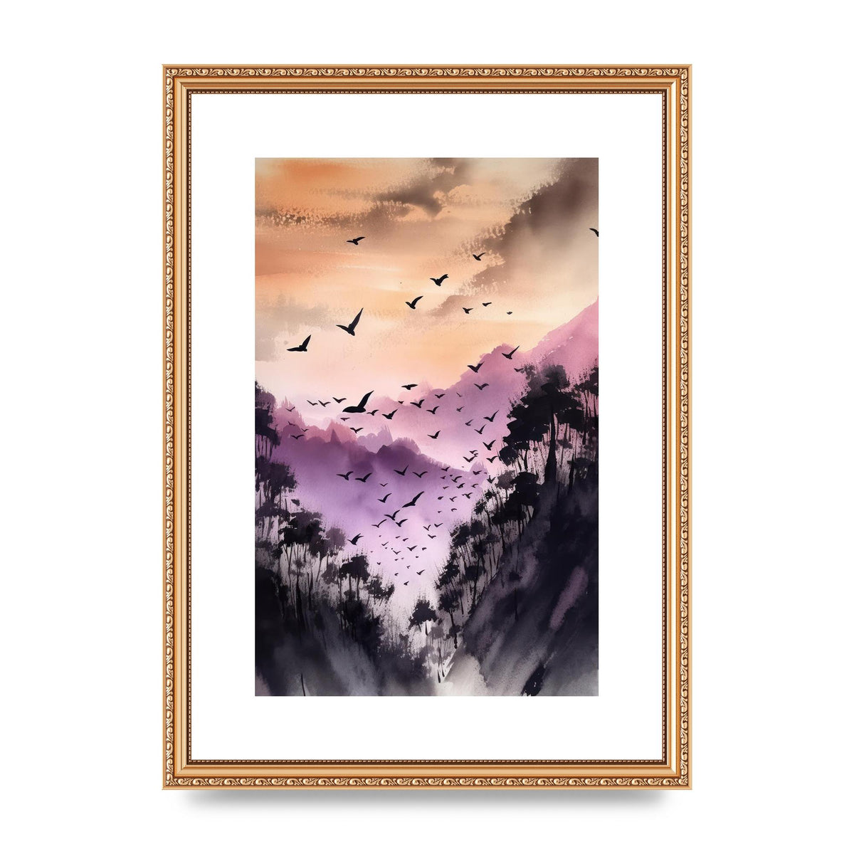 Swift Sumi-e Whispering Swallow in Twilight