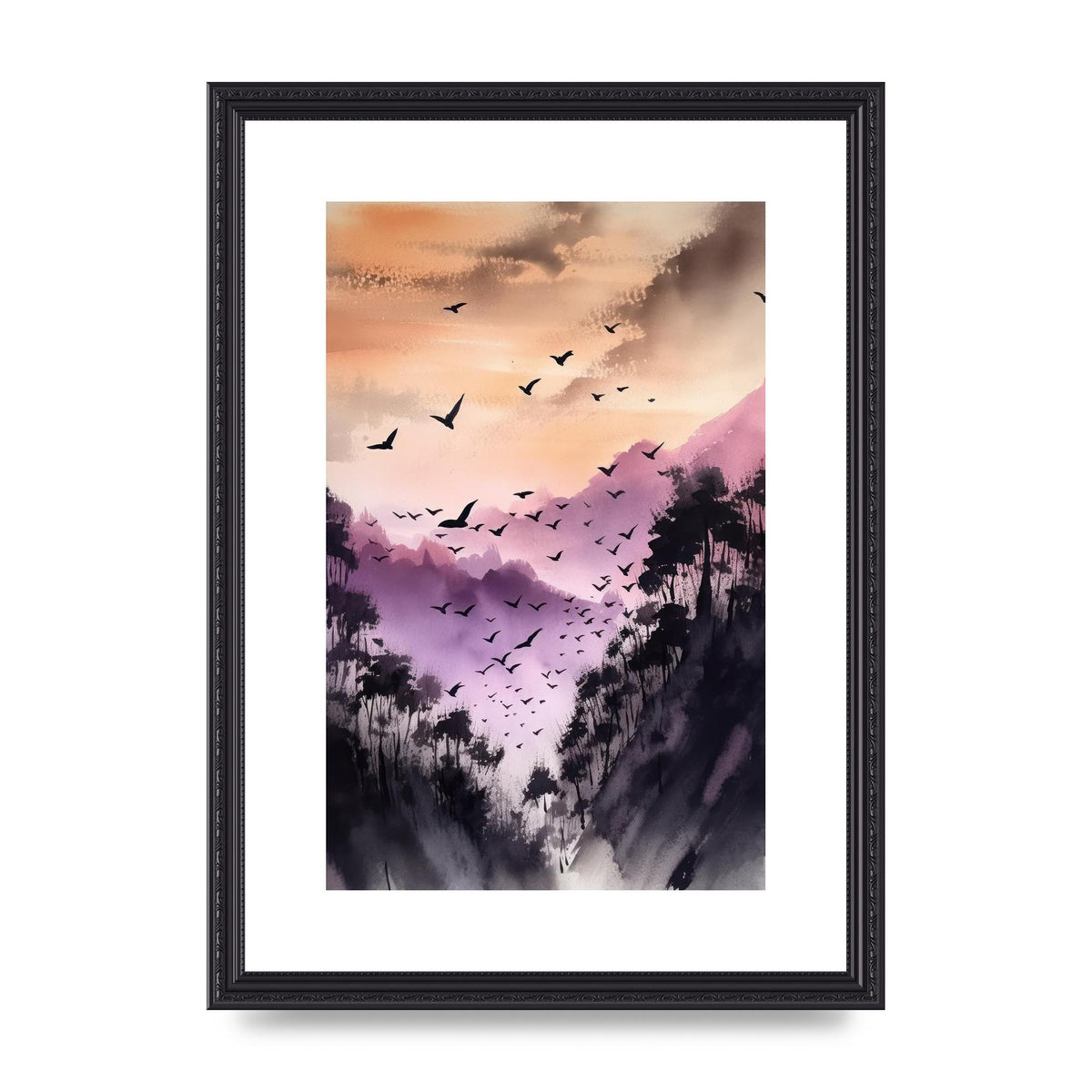Swift Sumi-e Whispering Swallow in Twilight