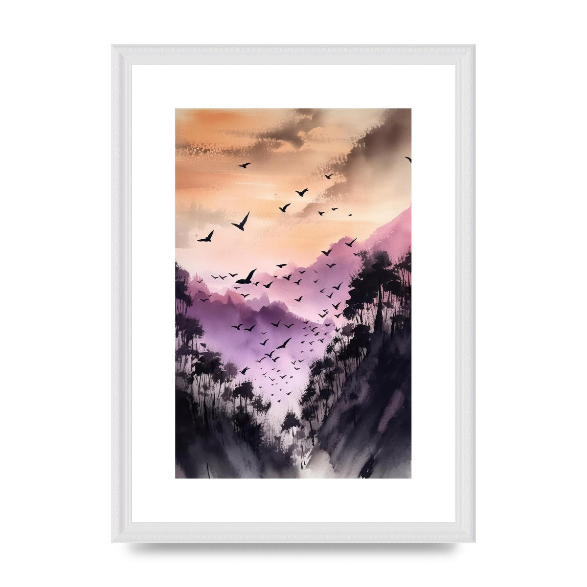 Swift Sumi-e Whispering Swallow in Twilight