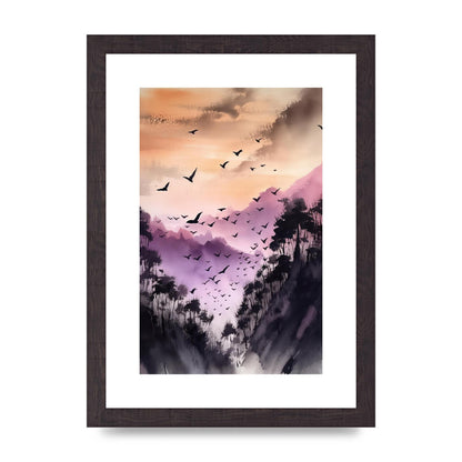 Swift Sumi-e Whispering Swallow in Twilight
