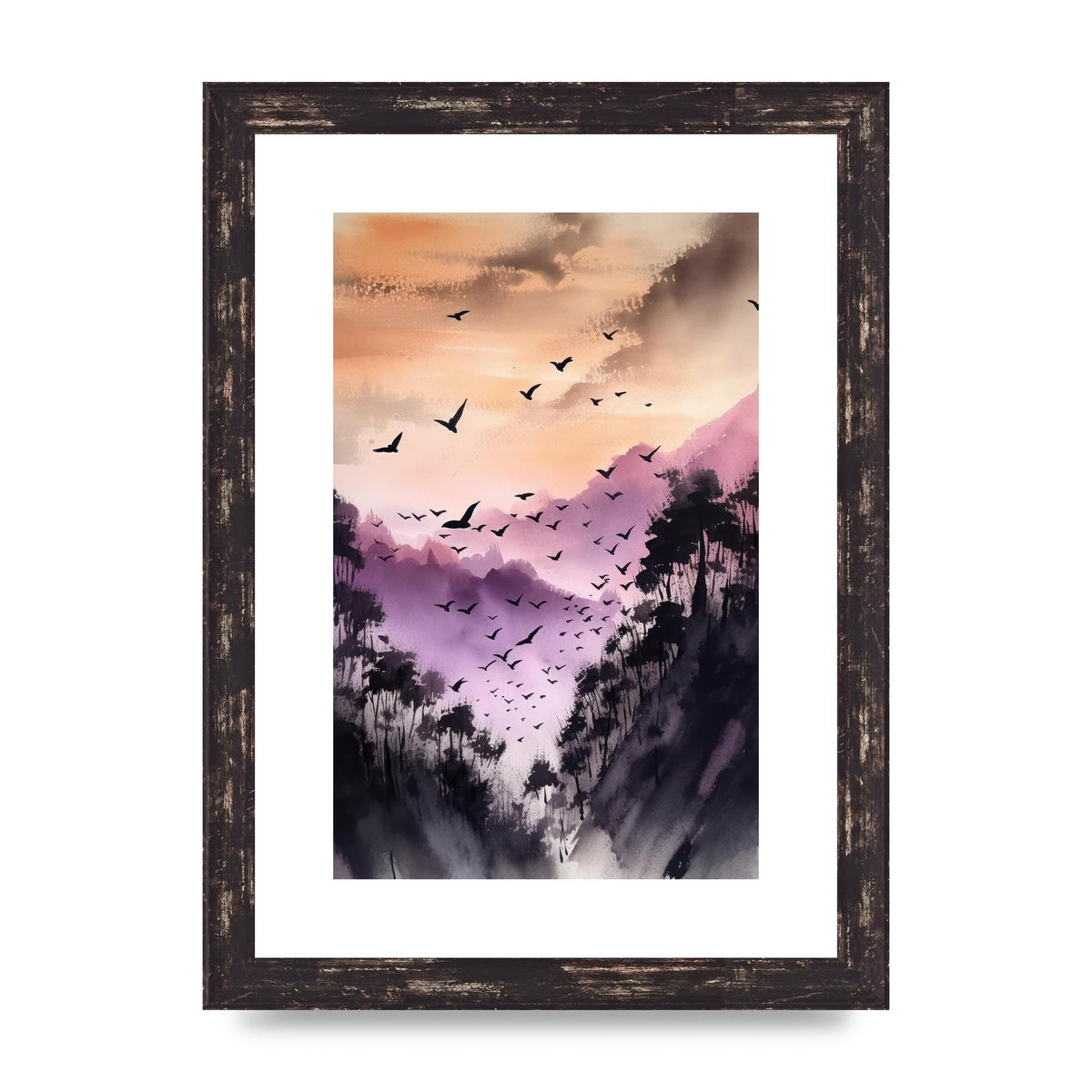 Swift Sumi-e Whispering Swallow in Twilight