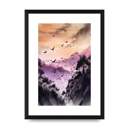 Swift Sumi-e Whispering Swallow in Twilight