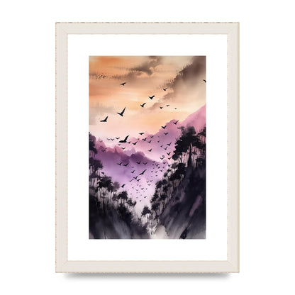 Swift Sumi-e Whispering Swallow in Twilight