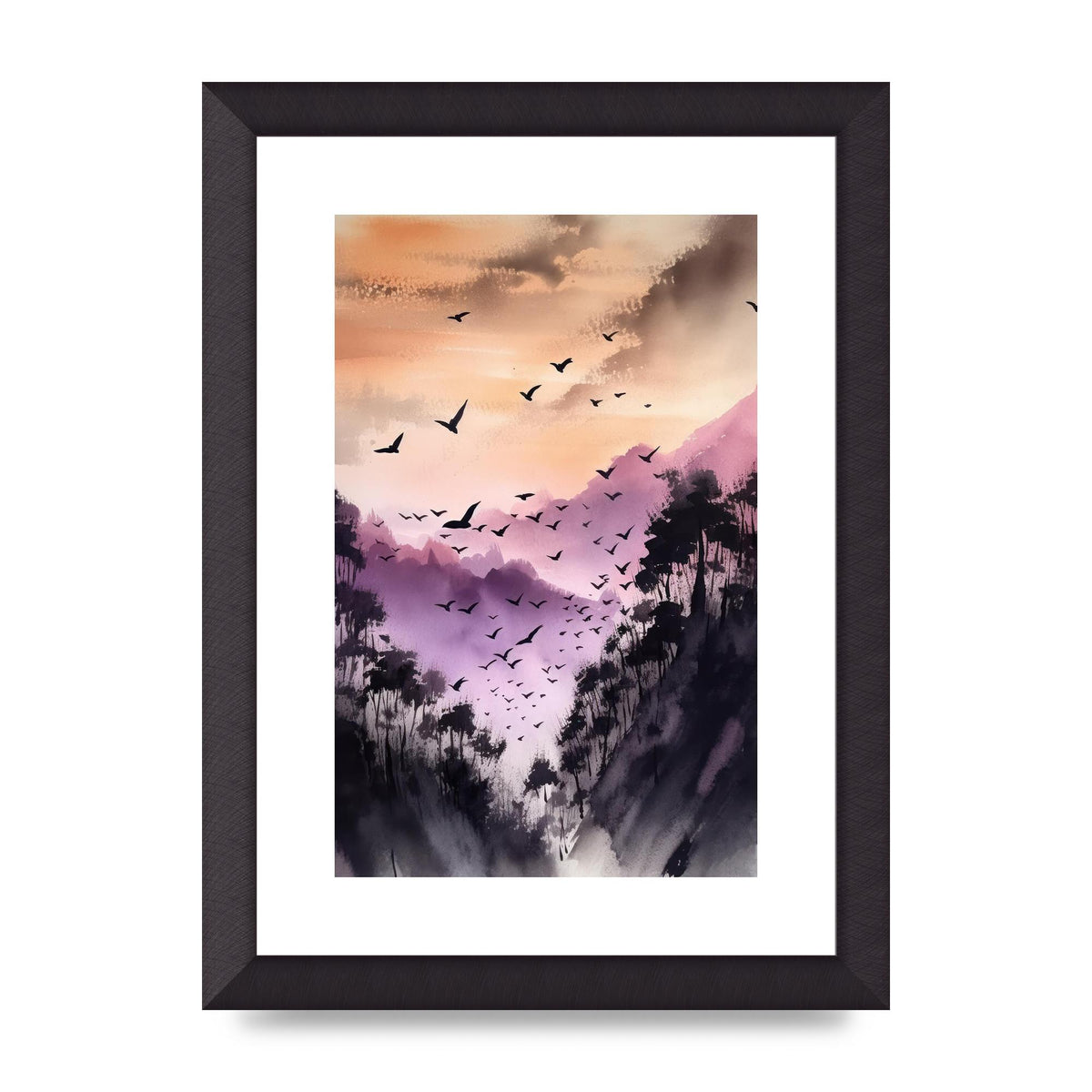 Swift Sumi-e Whispering Swallow in Twilight
