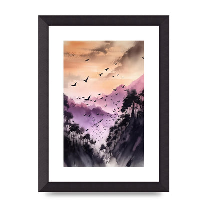 Swift Sumi-e Whispering Swallow in Twilight