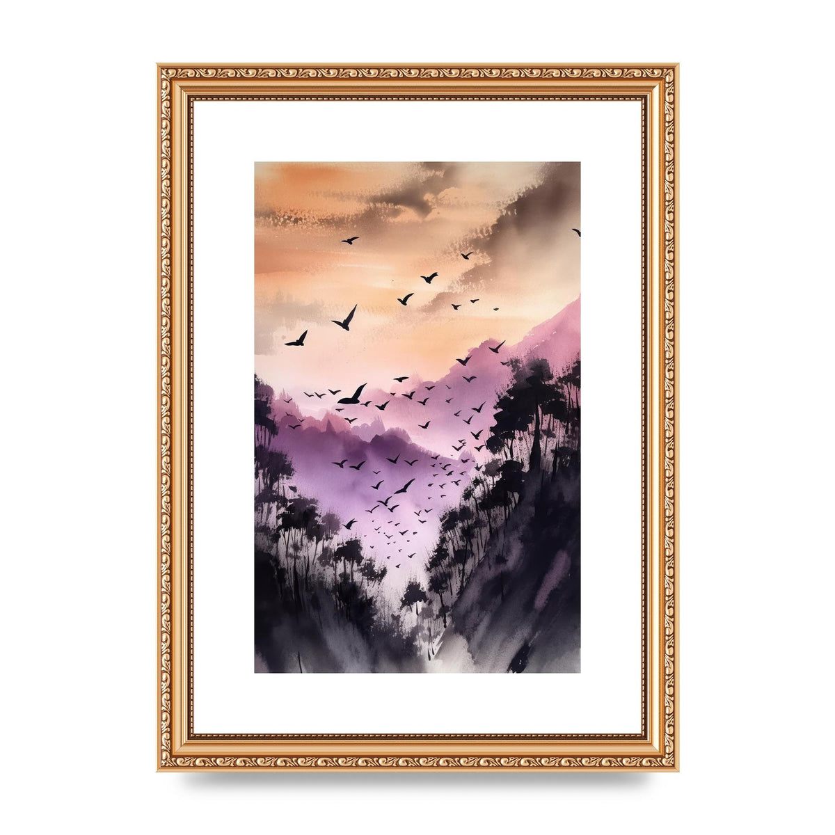 Swift Sumi-e Whispering Swallow in Twilight