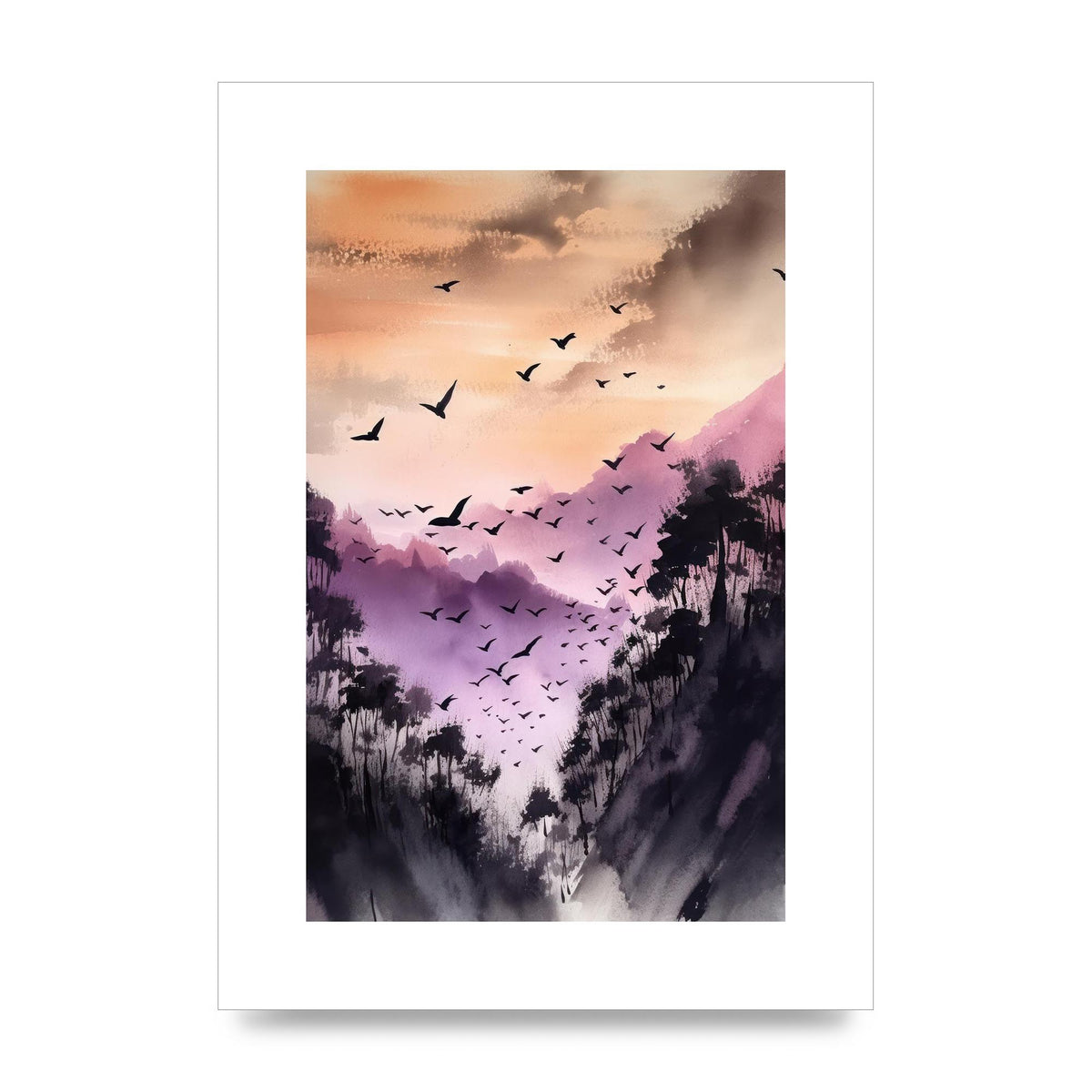 Swift Sumi-e Whispering Swallow in Twilight