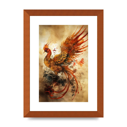 Mystical Phoenix in Sumi-e Ascension