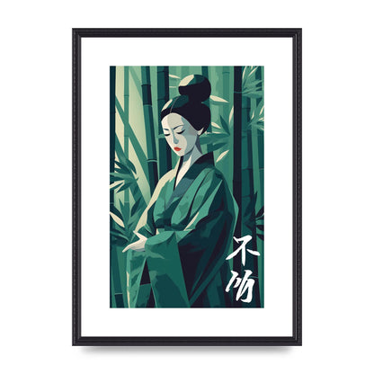 Flat Design Woman with Bamboo Shoots