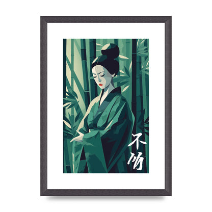 Flat Design Woman with Bamboo Shoots