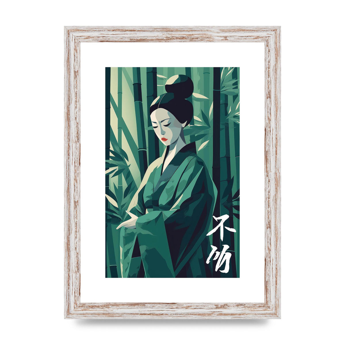Flat Design Woman with Bamboo Shoots