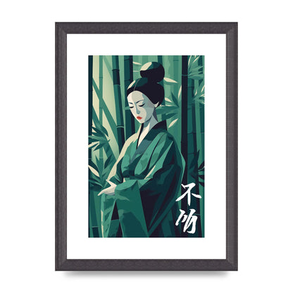 Flat Design Woman with Bamboo Shoots